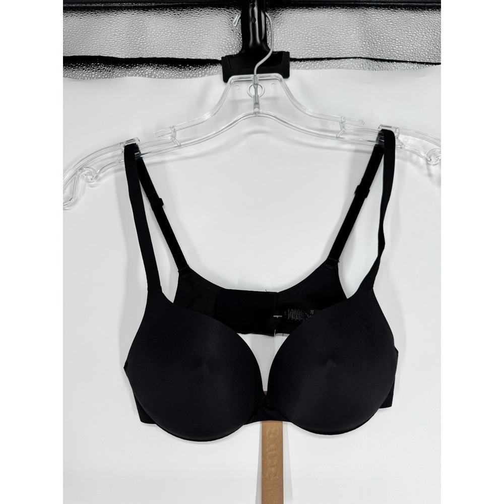 SKIMS Ultimate Nipple Push Up Bra Womens Size 30B Onyx Black Underwired Padded